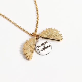 You Are My Sunshine Sunflower Necklace