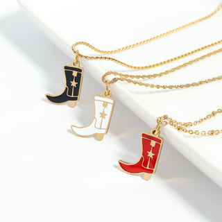 cowboy boot charms on different chains