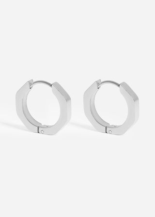 Geometric Huggie Hoop Earrings