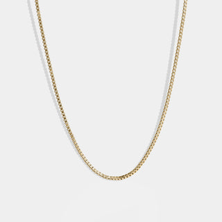 Dainty Gold Box Chain Necklace