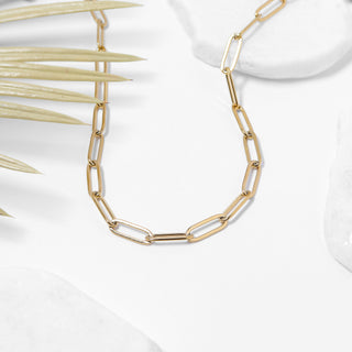 Gold Paperclip Chain Necklace