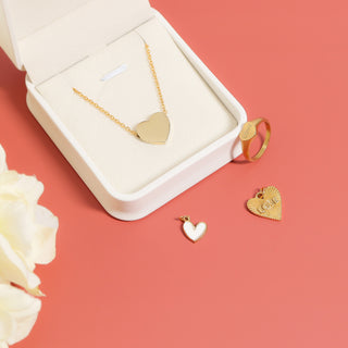 Epoxy Heart Charm with other heart charms