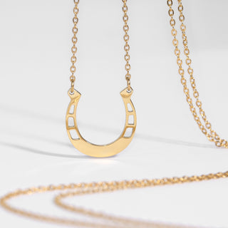 Gold western horseshoe necklace