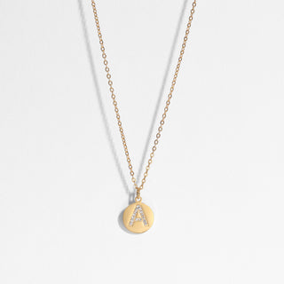 18K Gold Initial Necklace
