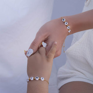 18K Gold PVD Stainless Steel "Mini" Adjustable Beaded Bracelet