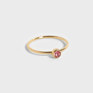 18K Gold Birthstone Stacking Ring