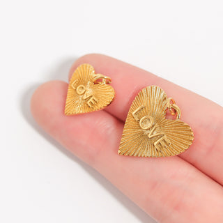 Sunburst Heart Love Charm