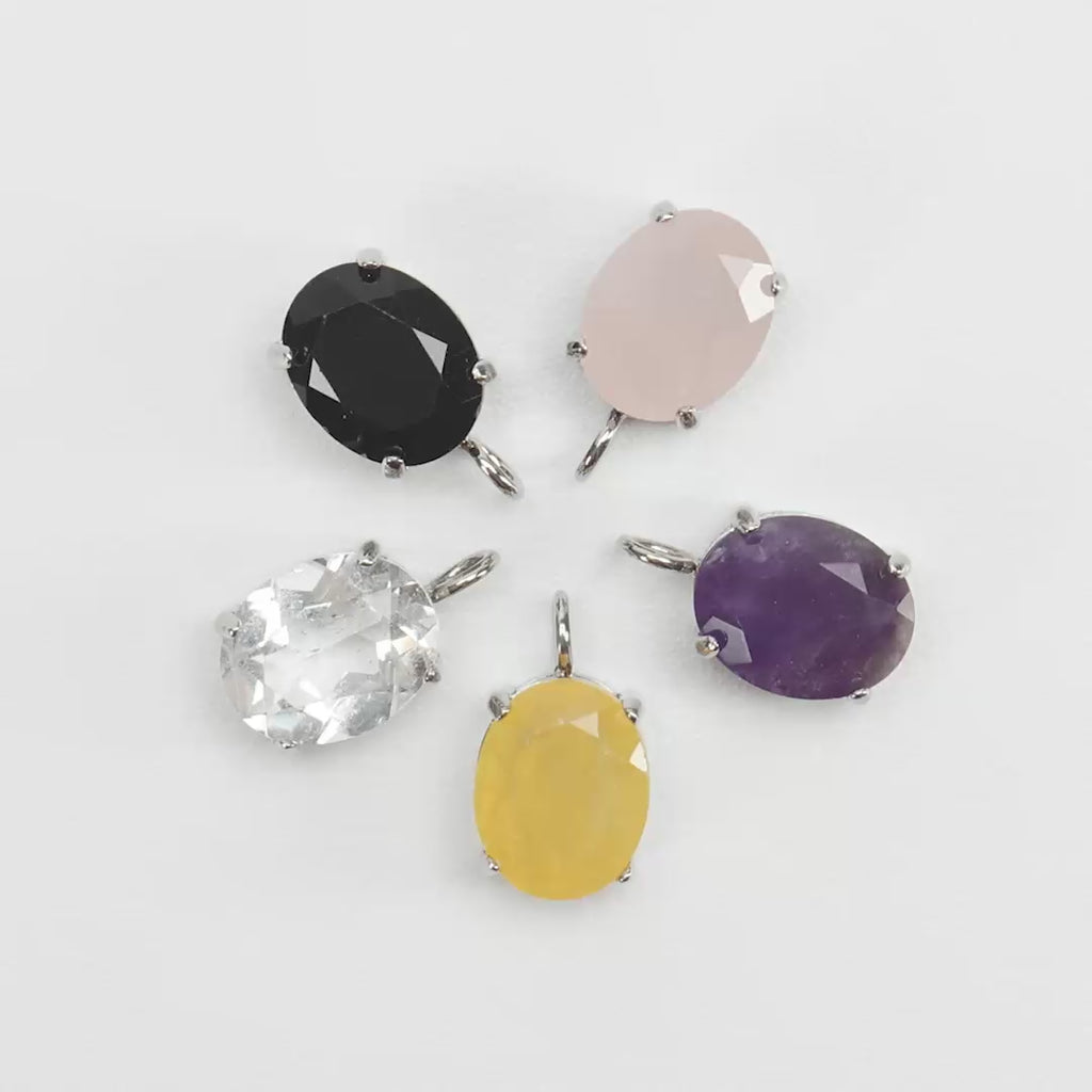 Oval Healing Stone Charm- studio 