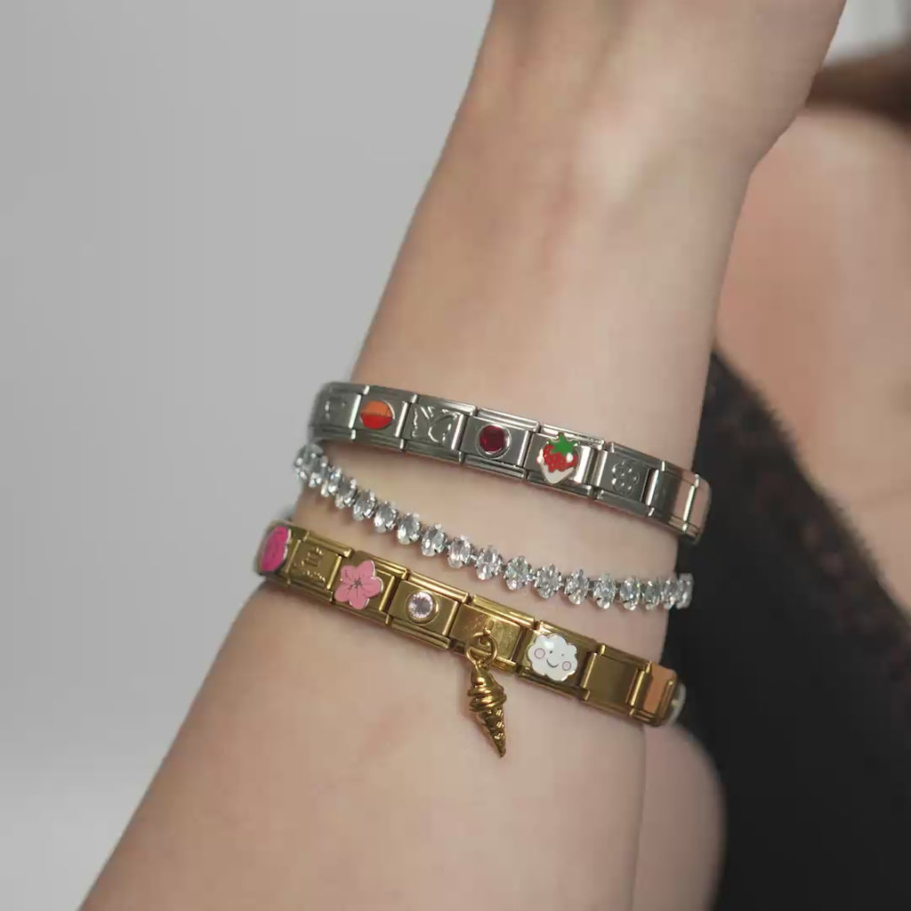 Heart Arrow Italian Charm- model 