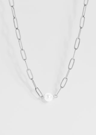 Paperclip Pearl Necklace