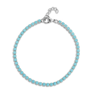 Turquoise Tennis Chain Bracelet