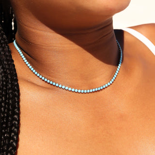 Turquoise Tennis Chain Necklace