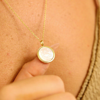 Mother of Pearl Zodiac Charm Necklace